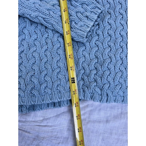 Liz Claiborne Sweater Sz Med Cable Knit textured V Neck Pullover coastal grandma - Picture 13 of 13